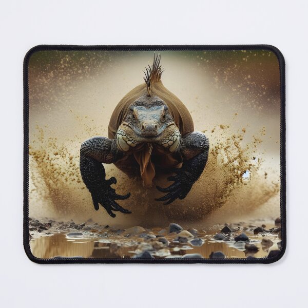 Item preview, Dynamic iguana running through mud and water designed and sold by JoshuaCardiff.