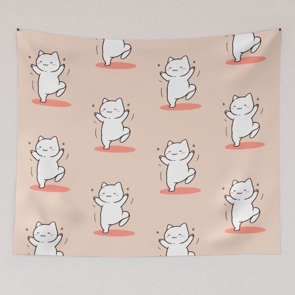 Item preview, kawaii cute dancing cat designed and sold by AdaMazingDesign.