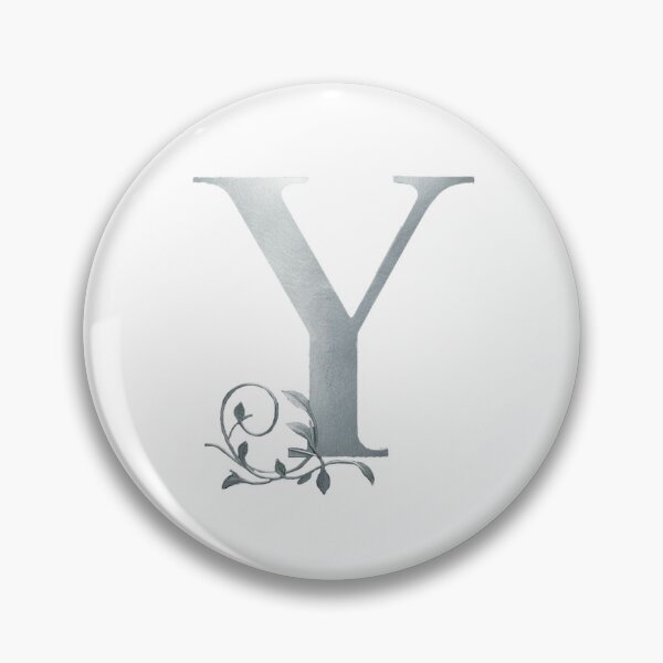 Item preview, Luxury Floral Monogram Y: Elegant Grey and Silver Typography designed and sold by Fil4.