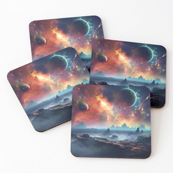 Item preview, Celestial Vista: Alien Landscape under Distant Stars designed and sold by GreenInkXpress.