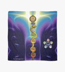 ROD OF ASCLEPIUS 7 CHAKRAS, 5 ELEMENTS ,YOGA ,SPIRITUAL ENERGY Blue Purple Scarf