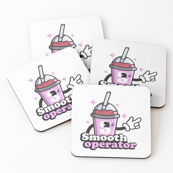Item preview, Smooth Operator, funny smoothie puns for smoothie lovers in pink  designed and sold by Rednosestickers.