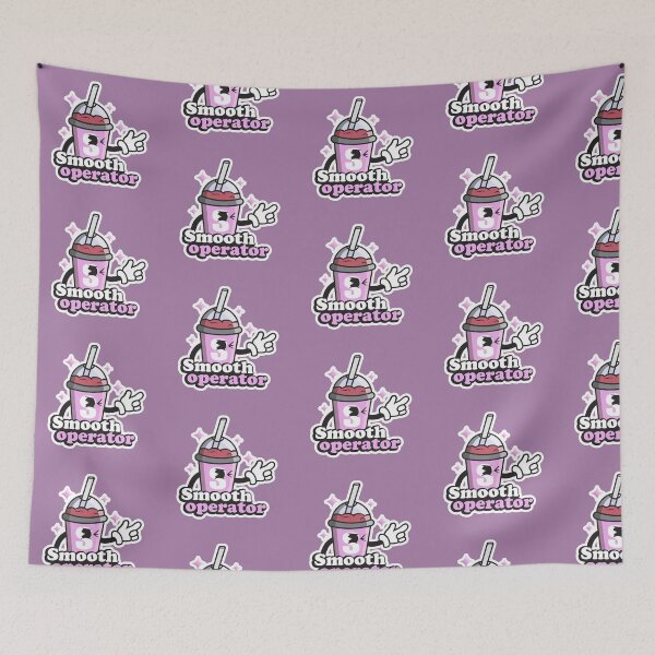 Item preview, Smooth Operator, funny smoothie puns for smoothie lovers in pink  designed and sold by Rednosestickers.
