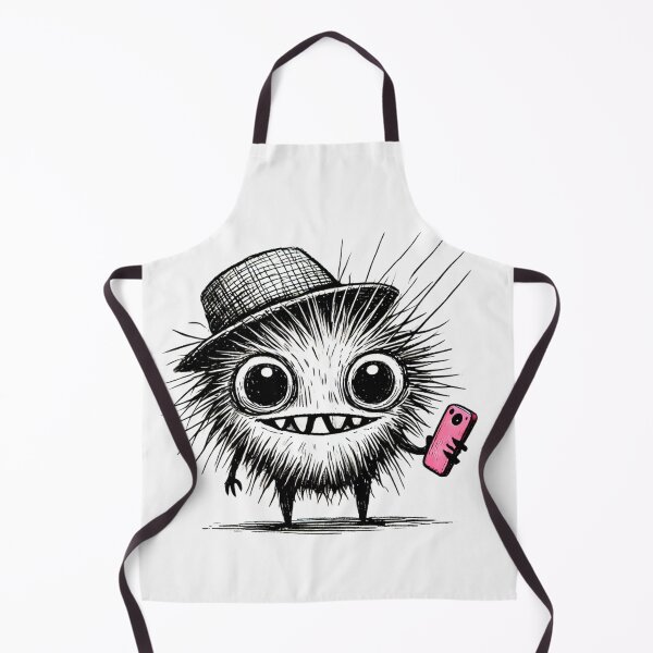 Item preview, Funny Messy Monster with Pink Phone designed and sold by Blink Art Studio.