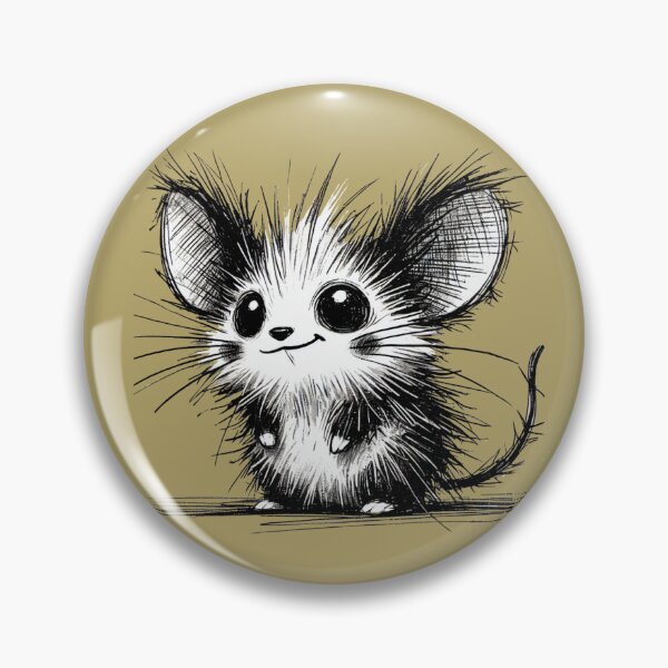 Item preview, Scruffy Mouse Monster - Playful Creature designed and sold by Blink Art Studio.