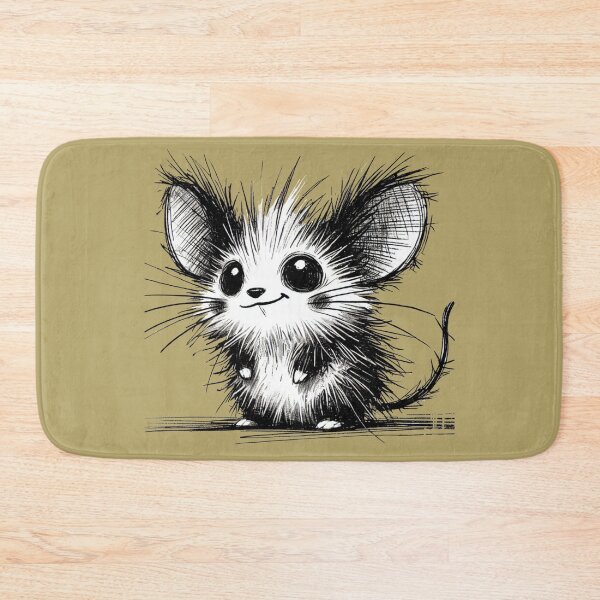 Item preview, Scruffy Mouse Monster - Playful Creature designed and sold by Blink Art Studio.