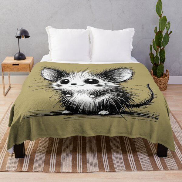Item preview, Scruffy Mouse Monster - Playful Creature designed and sold by Blink Art Studio.