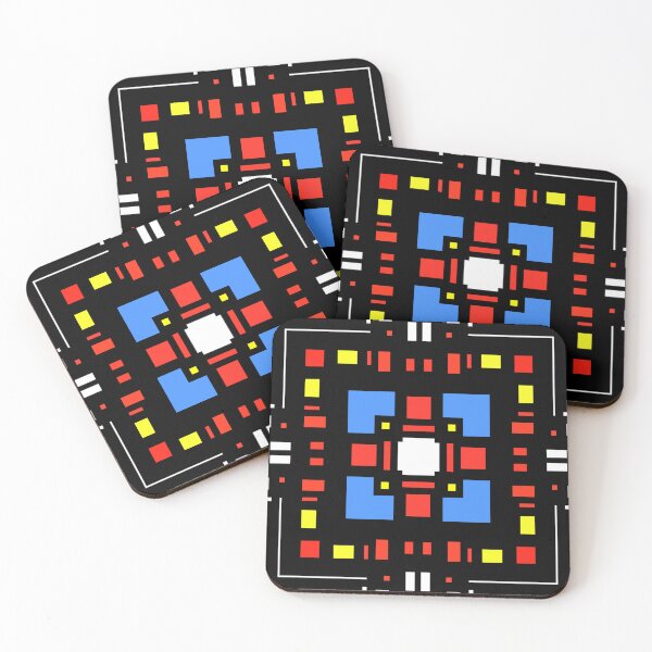 Item preview, Mondrian style Minimalist Abstract Surface Pattern by Jenny Meehan 3 designed and sold by Jenny Meehan Art Prints and Patterns  .