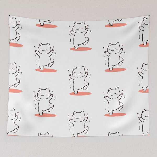 Item preview, kawaii cute dancing cat designed and sold by AdaMazingDesign.