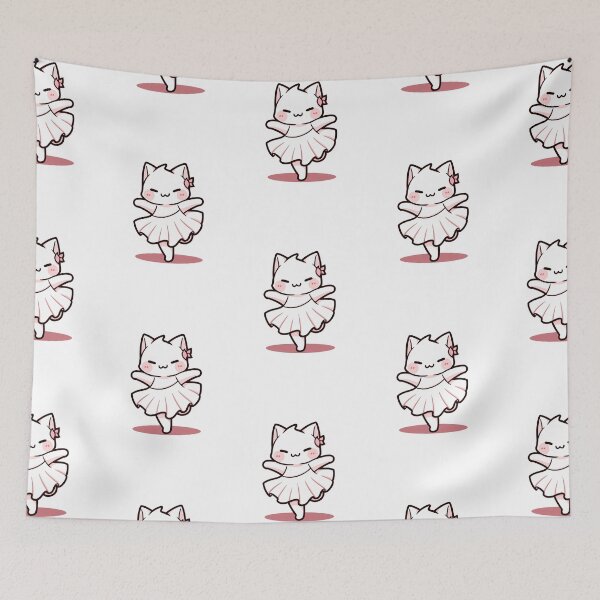 Item preview, kawaii cute dancing cat designed and sold by AdaMazingDesign.