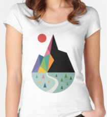 Angenehme Seite Tailliertes Rundhals-Shirt
