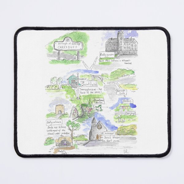 Item preview, Saintfield Ballynahinch Carryduff Crossgar Illustrated Map designed and sold by DebTheZeb.