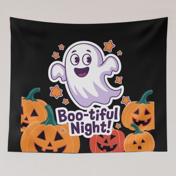 Item preview, Charming Ghost & Pumpkins designed and sold by AI-Only Creations.