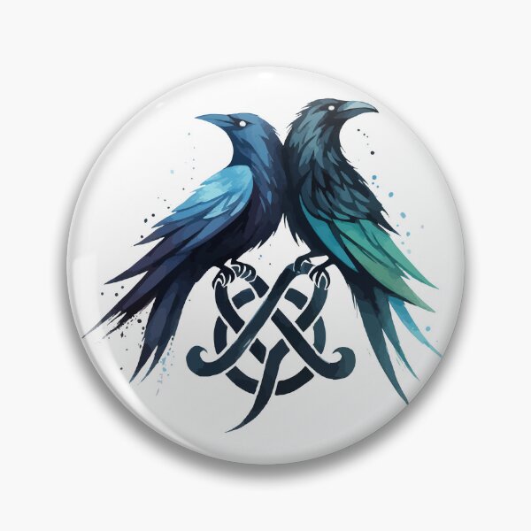 Item preview, Huginn And Muninn Watercolor designed and sold by TomFrontierArt.