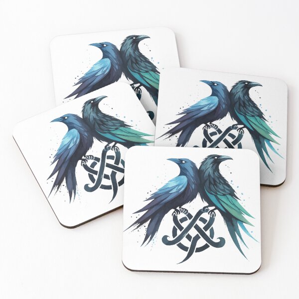 Item preview, Huginn And Muninn Watercolor designed and sold by TomFrontierArt.