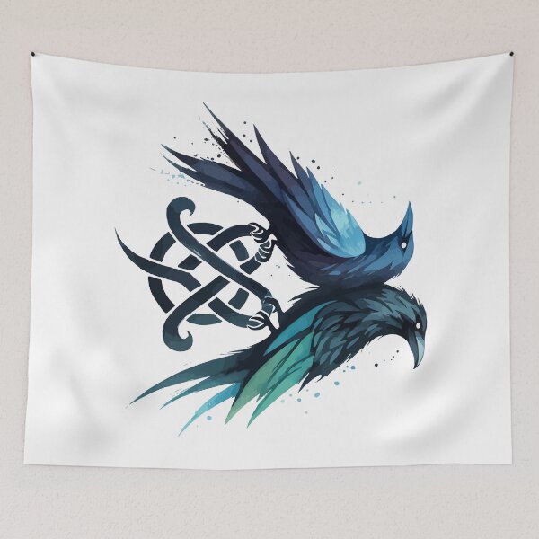 Item preview, Huginn And Muninn Watercolor designed and sold by TomFrontierArt.