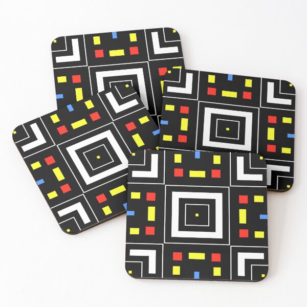 Item preview, Mondrian style Minimalist Abstract Surface Pattern by Jenny Meehan 4 designed and sold by Jenny Meehan Art Prints and Patterns  .