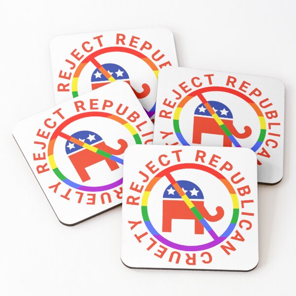 Item preview, Reject Republican cruelty rainbow design designed and sold by Rachel the Artist .