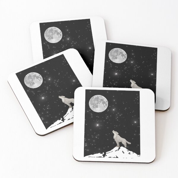 Item preview, "Le Loup sous la Lune au Crépuscule" designed and sold by redjod.