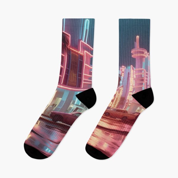 Item preview, Neon Streets of 1980s Miami designed and sold by GreenInkXpress.