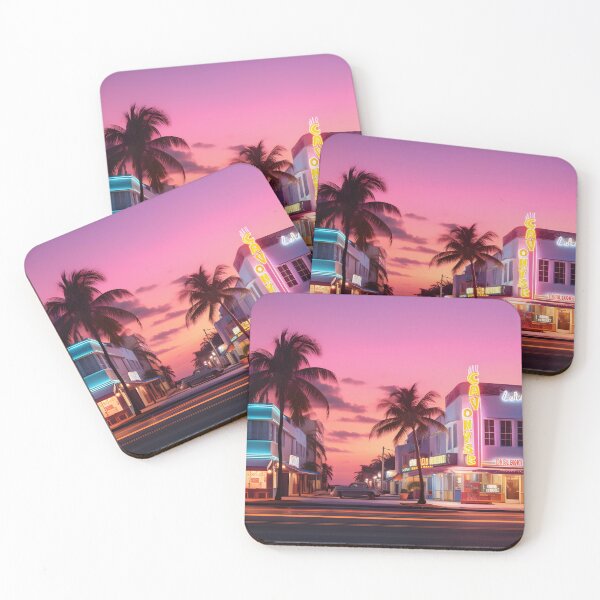Item preview, Neon Miami Sunset in the 1980s designed and sold by GreenInkXpress.