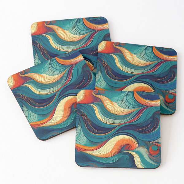 Item preview, Colorful Waves Pattern designed and sold by BrittSombroek.