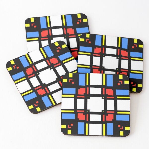 Item preview,  Mondrian style Minimalist Abstract Surface Pattern by Jenny Meehan 6 designed and sold by Jenny Meehan Art Prints and Patterns  .