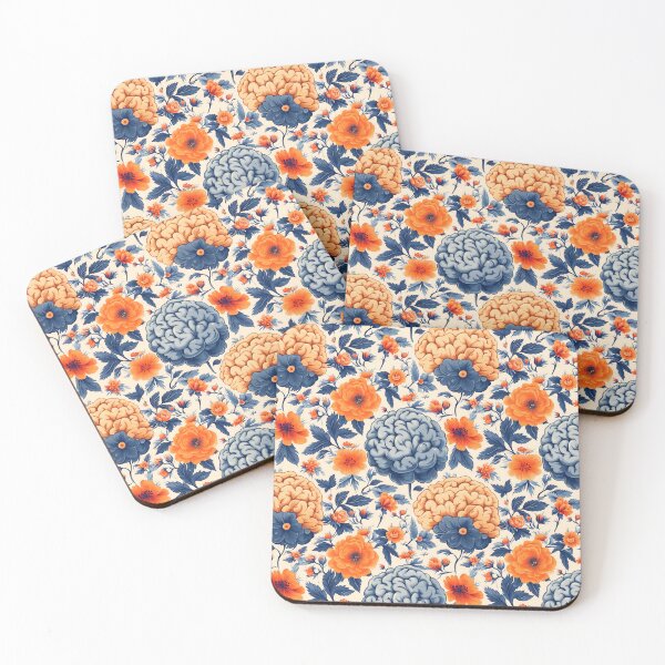 Item preview, Surreal Brain Floral Seamless Pattern designed and sold by VoyteksDesigns.