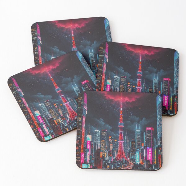 Item preview, Red cloud over Future City designed and sold by nowIAMAI.