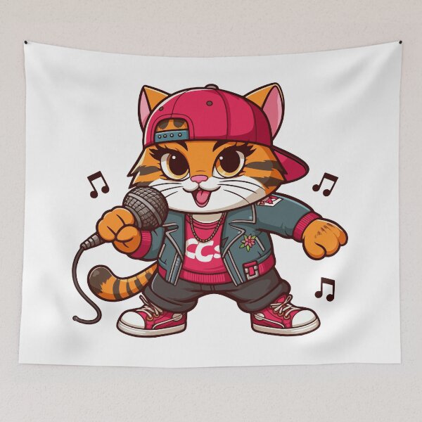 Item preview, Cat Brat: hip-hop singer designed and sold by ArtEmotionsImages.