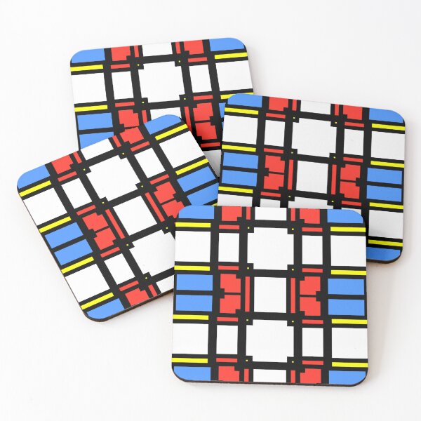 Item preview,  Mondrian style Minimalist Abstract Surface Pattern by Jenny Meehan 7 designed and sold by Jenny Meehan Art Prints and Patterns  .