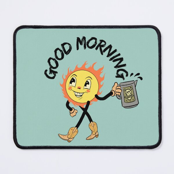 Item preview, good morning sun in boots with deadly deliciouse coffee designed and sold by AZTECartoon.