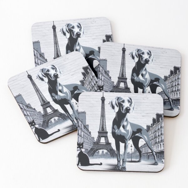 Item preview, Paris Mural Street Graffiti Dog and Cat Art - Design Nr 167 designed and sold by WeimTrails.