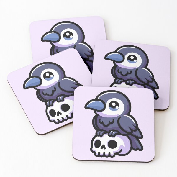 Item preview, Kawaii Cute Crow On A Skull designed and sold by PMCreative.