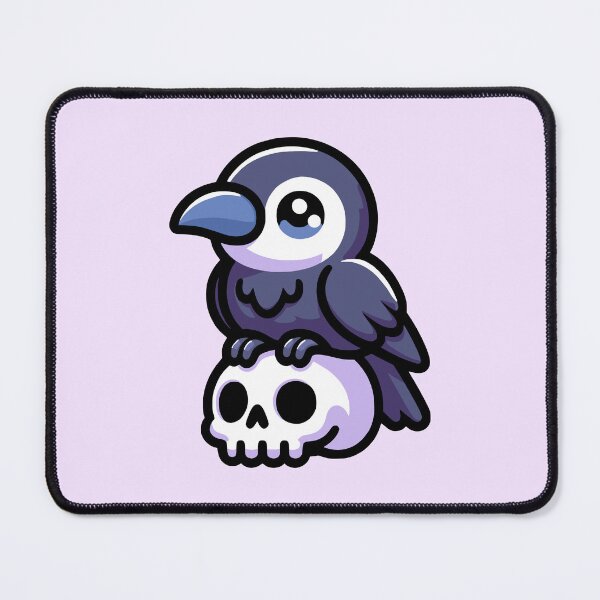 Item preview, Kawaii Cute Crow On A Skull designed and sold by PMCreative.