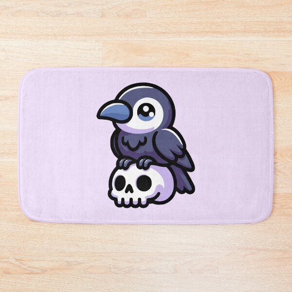 Item preview, Kawaii Cute Crow On A Skull designed and sold by PMCreative.