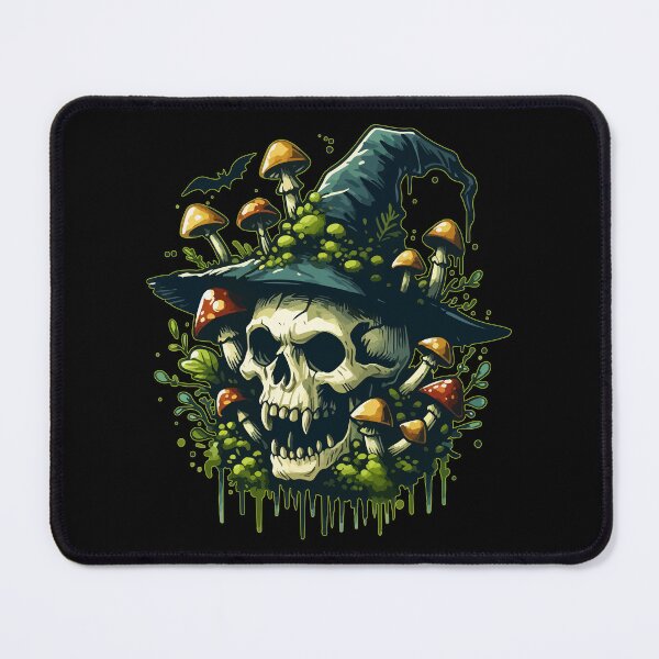 Item preview, Goth Overgrown Vampire Skull Mushroom designed and sold by TomFrontierArt.