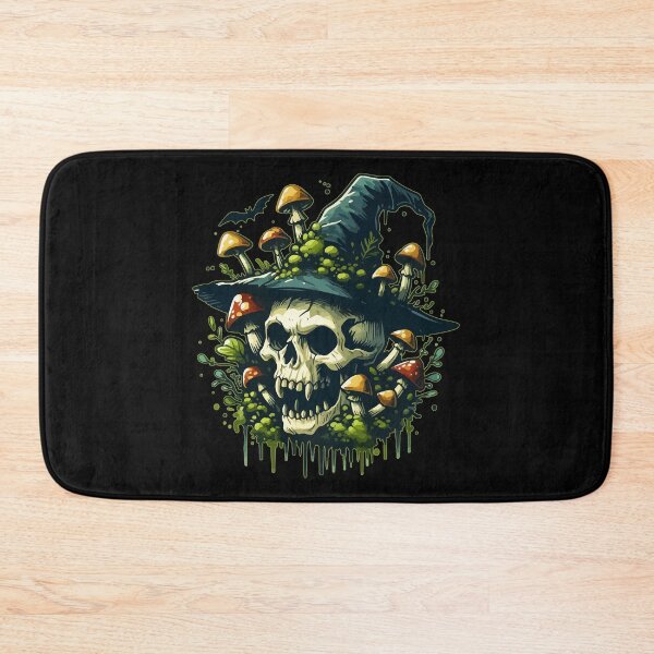 Item preview, Goth Overgrown Vampire Skull Mushroom designed and sold by TomFrontierArt.
