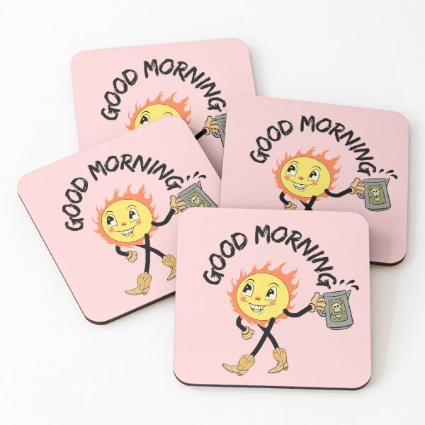Item preview, good morning sun in boots with deadly deliciouse coffee designed and sold by AZTECartoon.
