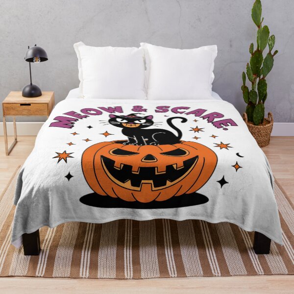 Item preview, Spooky Cat & Pumpkin Delight designed and sold by AI-Only Creations.