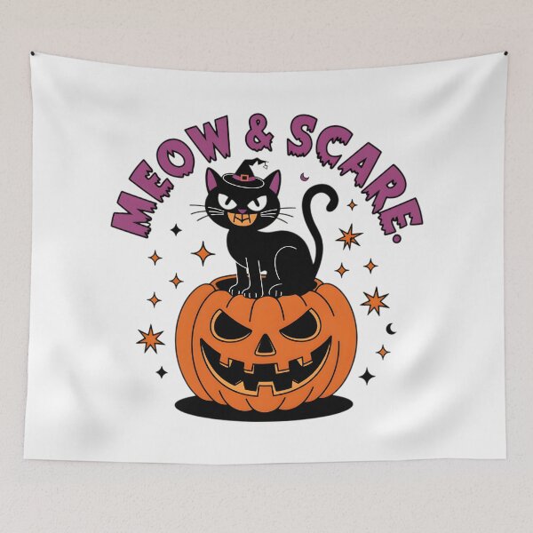 Item preview, Spooky Cat & Pumpkin Delight designed and sold by AI-Only Creations.