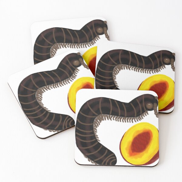 Item preview, Millipede with Peach Design 2 designed and sold by Kittylunarcraft.