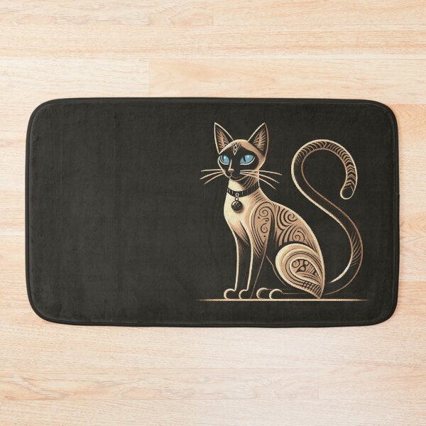 Item preview, Vintage pattern drawing of a Siamese cat designed and sold by YukiKenji.