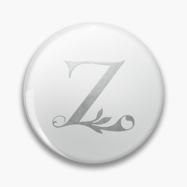Item preview, Luxury Floral Monogram Z: Elegant Grey and Silver Typography designed and sold by Fil4.