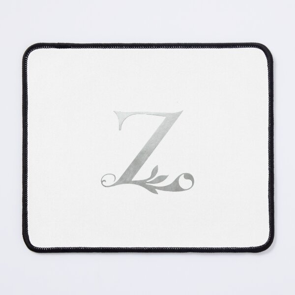 Item preview, Luxury Floral Monogram Z: Elegant Grey and Silver Typography designed and sold by Fil4.