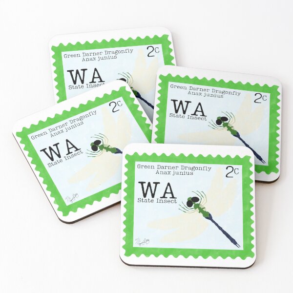 Item preview, Green Darner Dragonfly: Washington State Insect Stamp designed and sold by Marguerite Artistry.