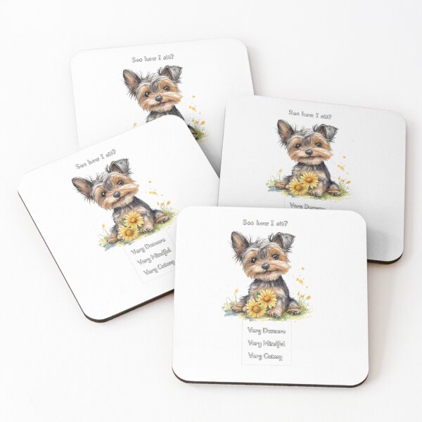 Item preview, Demure Mindful and Cutesy Yorkie designed and sold by M1234s.