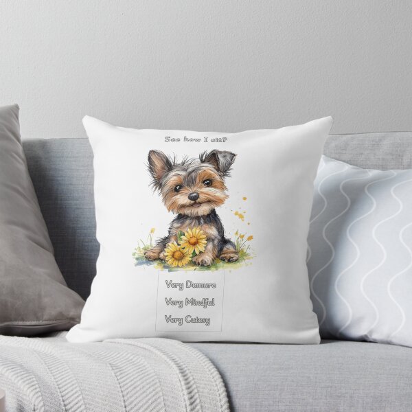Item preview, Demure Mindful and Cutesy Yorkie designed and sold by M1234s.