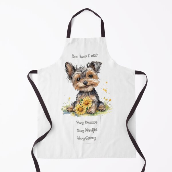Item preview, Demure Mindful and Cutesy Yorkie designed and sold by M1234s.