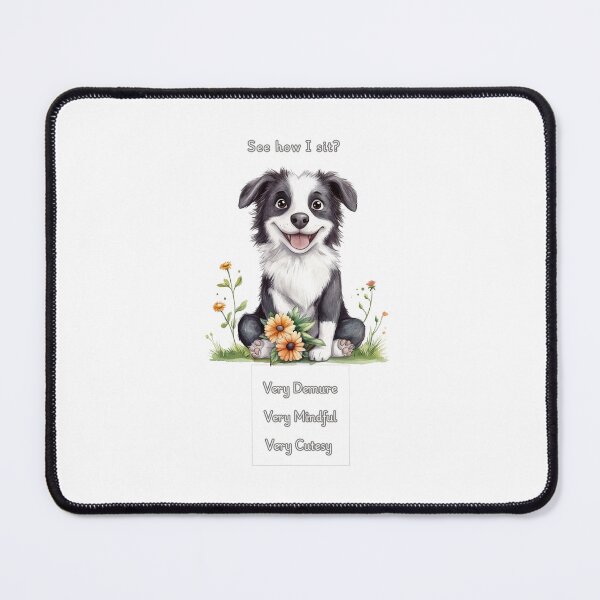 Item preview, Demure Mindful and Cutesy Border Collie designed and sold by M1234s.